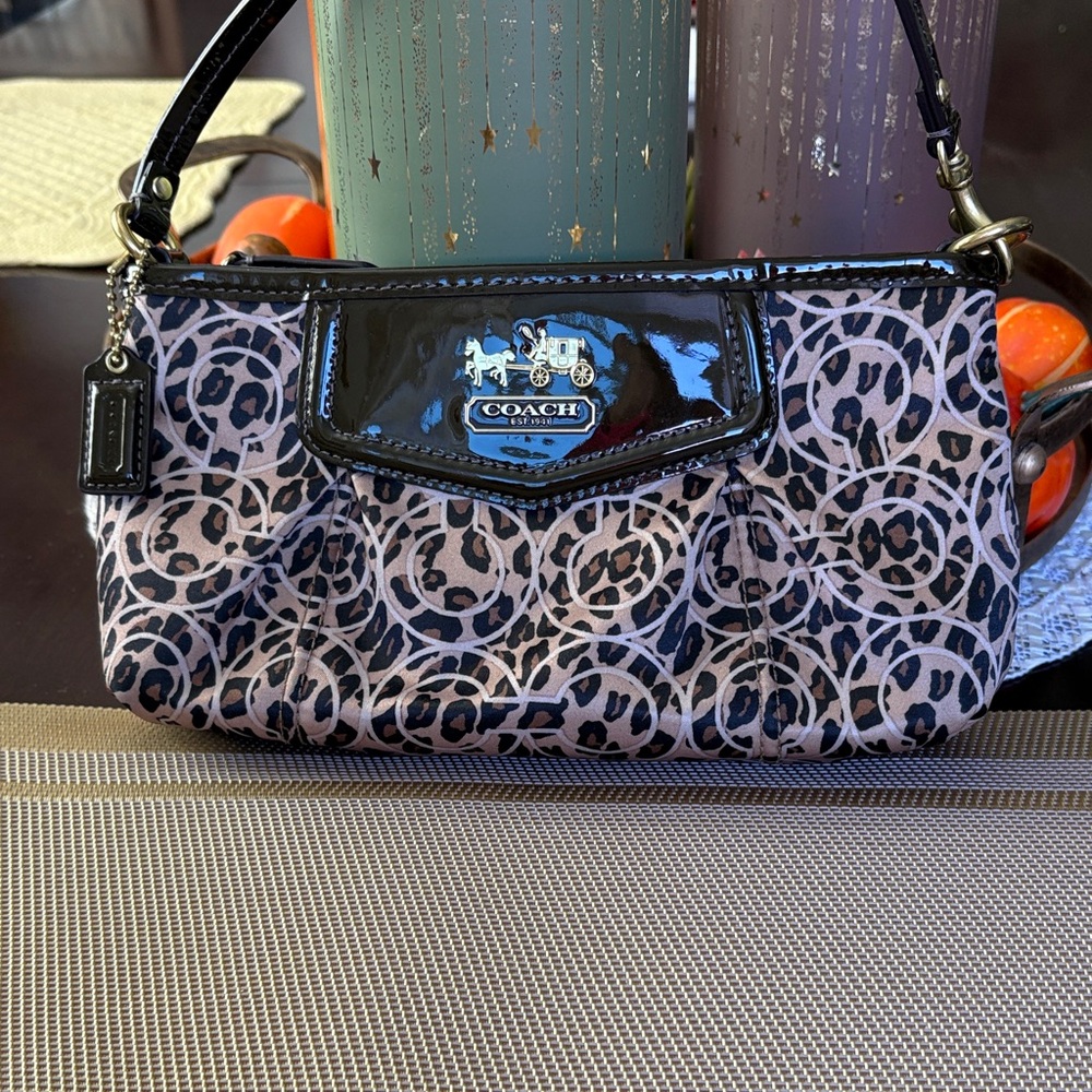 Coach “c” and animal print Patterned Shoulder Bag